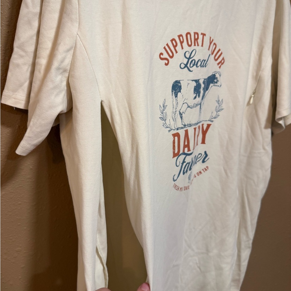 Breastfeeding access. Support Your Local Dairy Farmer T-Shirt - Picture 2 of 2